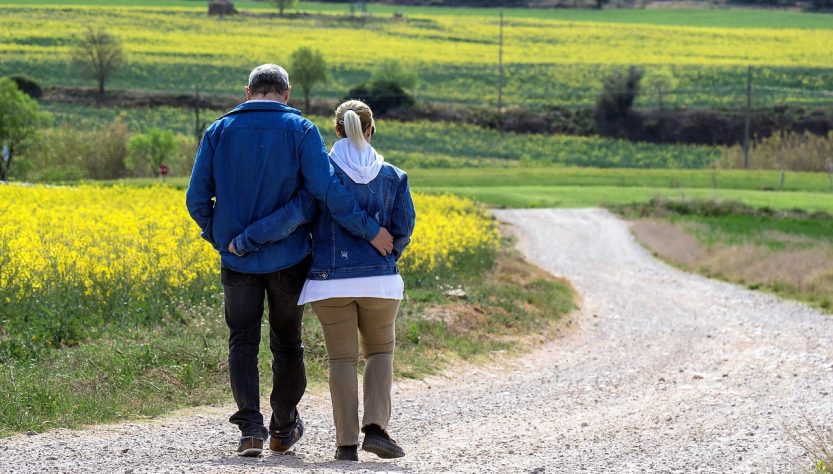 Walk, flower background, couple — New Beginnings: How New Jersey's Drug Rehab Facilities Are Making a Difference